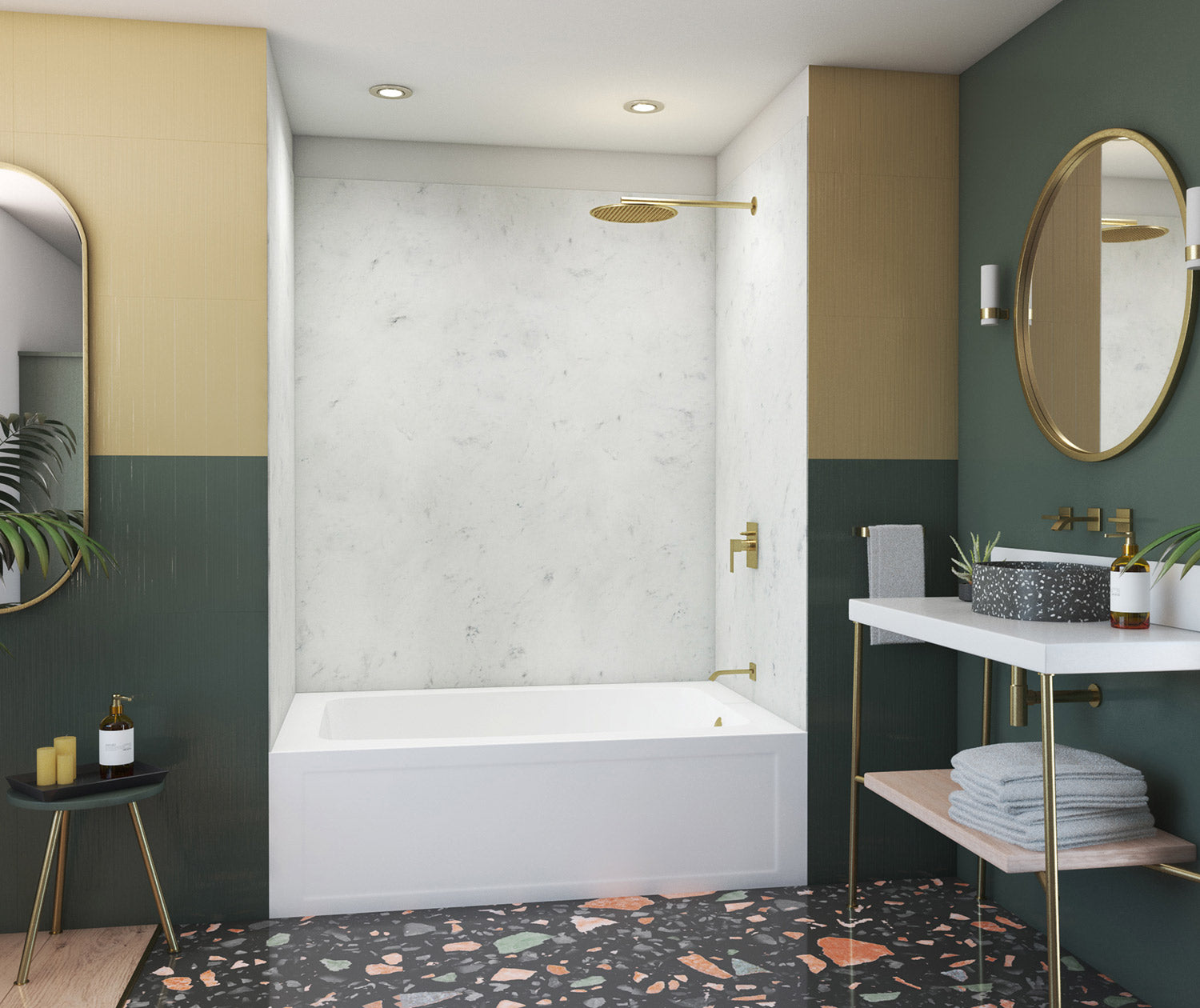 Swanstone 36x36x72 Shower Wall Kit - Waterproof Bathroom Wall Panel Set for Easy Installation | Perfect for Modern Bathroom Renovation & Home Improvement Projects