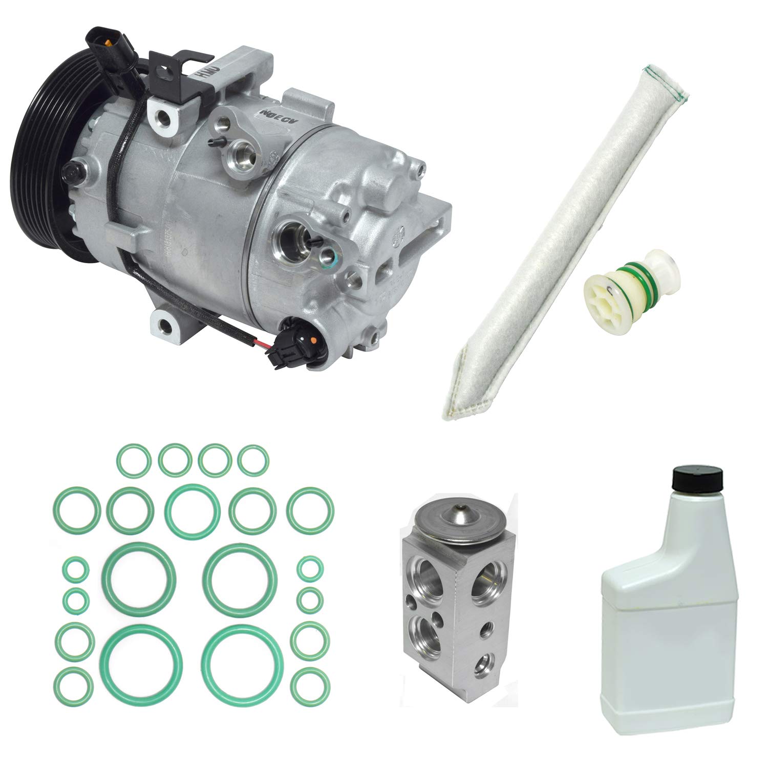 HVAC A/C Compressor Replacement Kit - Compatible with Multiple Car Models - High Performance Auto Air Conditioning Repair Kit - Perfect for DIY Mechanics & Professional Technicians - Ideal for Home Garage & Auto Shop Repairs