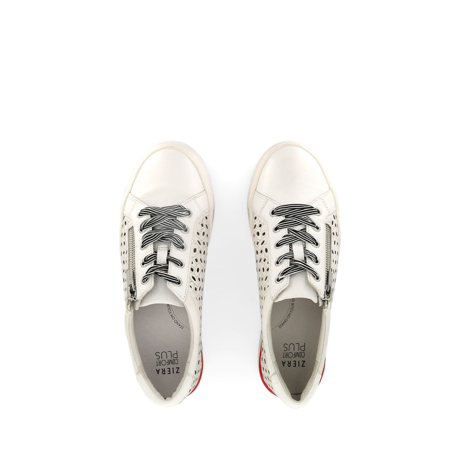 AYLEEN W White Leather Women's Shoes - Stylish & Comfortable for Casual Wear, Office & Parties
