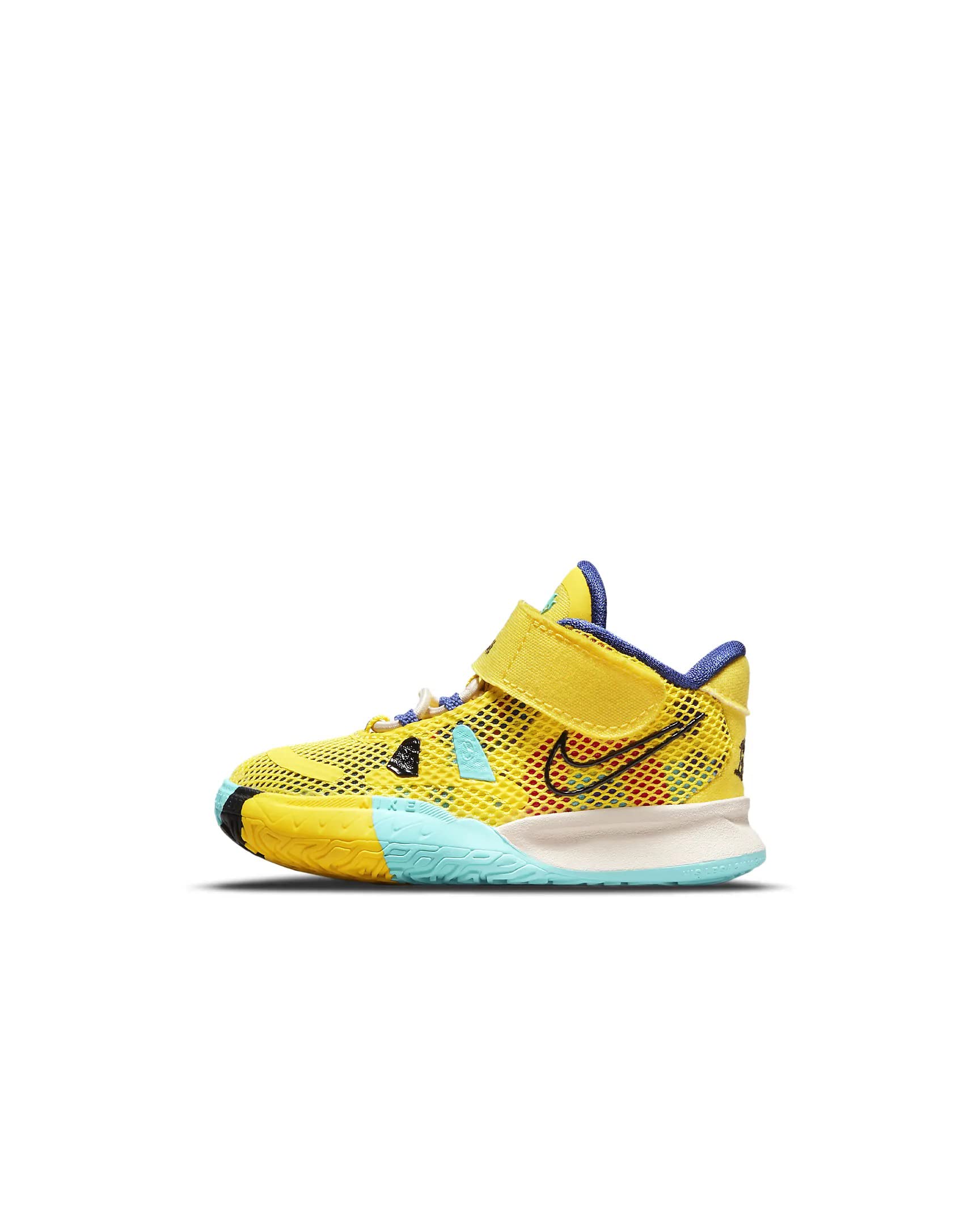 Nike Kyrie 7 Basketball Shoes for Toddlers - Yellow Strike/Black (CT4980 700) | Kids' Sports Sneakers for Court Play & Casual Wear