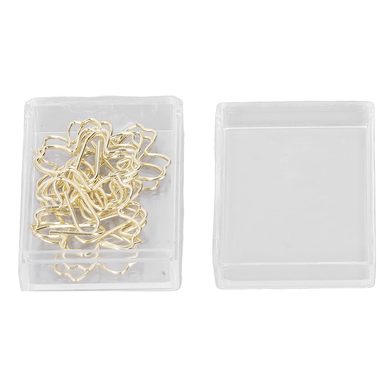 100pcs Gold Flower Shaped Paper Clips - Cute Office & School Stationery Supplies with Storage Box - Perfect for Organizing Documents, Notes, Crafts, and DIY Projects at Home or Office