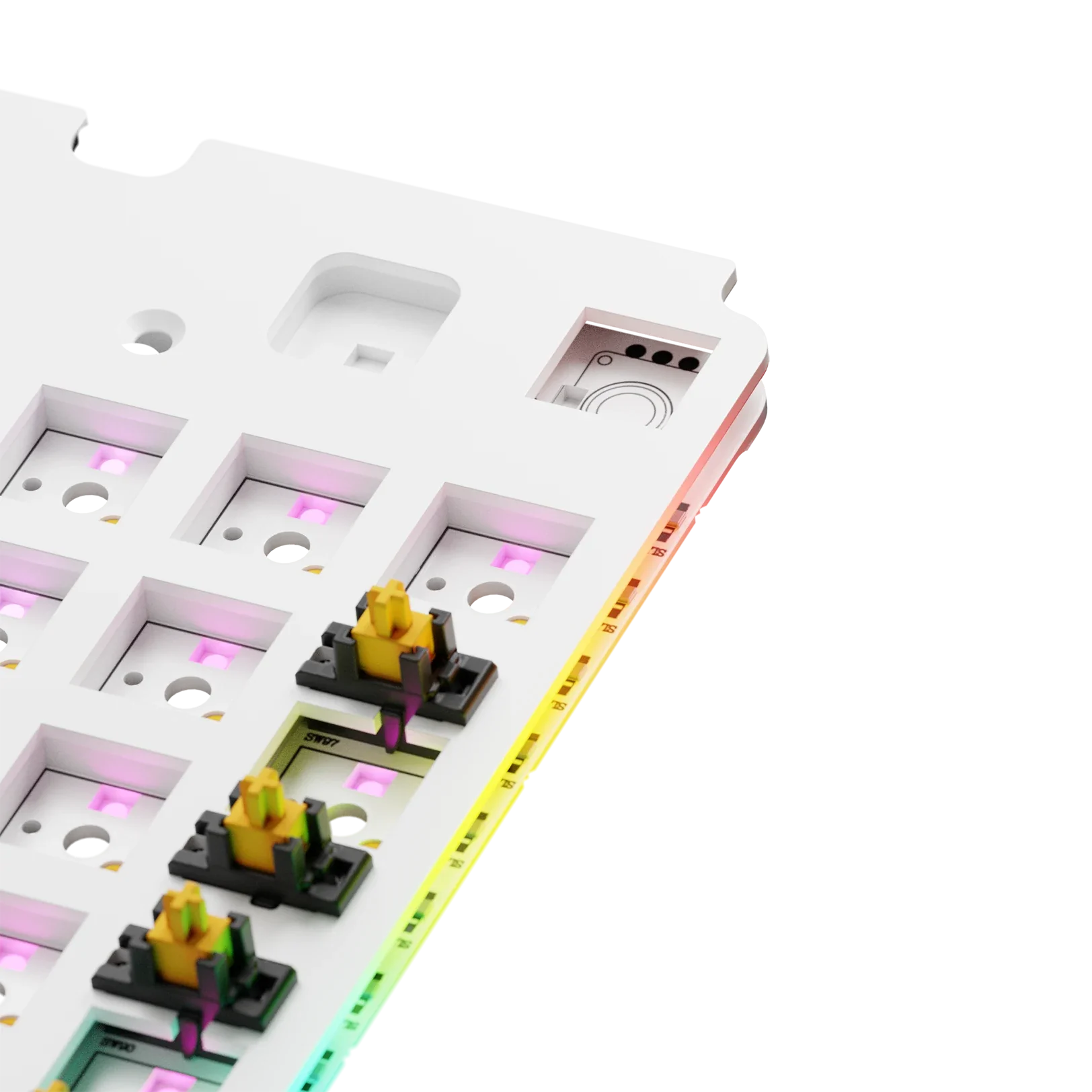 GMMK 3 Mechanical Keyboard Switch Plate - 100% FR4 Material, White Color, ISO Layout - Perfect for Custom Keyboard Builds & Gaming Setups