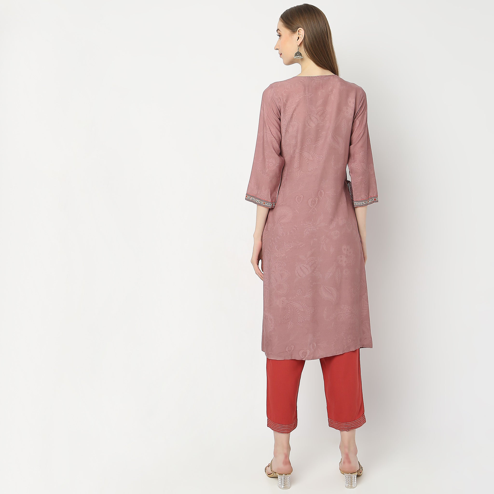 Flare Fit Embroidered Kurta for Women - Stylish Indian Ethnic Tunic Top - Perfect for Festivals, Weddings & Casual Wear