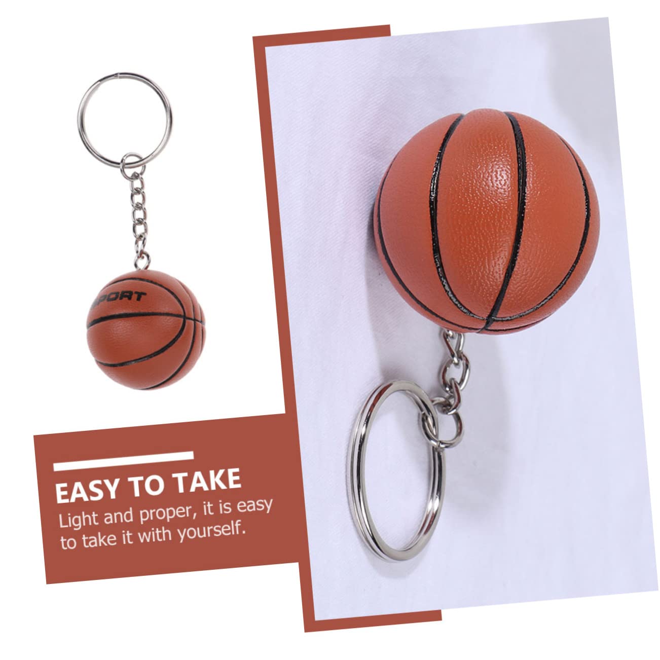 14 Pcs Mini Basketball Keychain Set - PU Leather Volleyball & Basketball Pendant Charms for Backpacks, Tote Bags & Gifts - Sporty Accessories for Fans, Athletes & Students