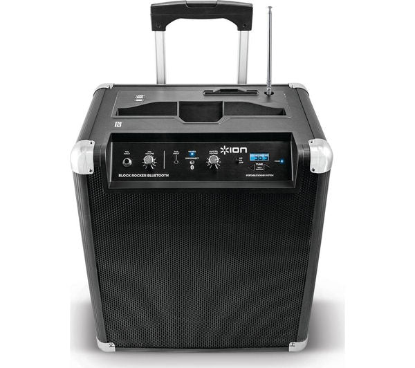 ION Block Rocker M5 Portable Wireless Bluetooth Speaker - Black | Waterproof Outdoor Party Speaker for Beach, Pool & Camping