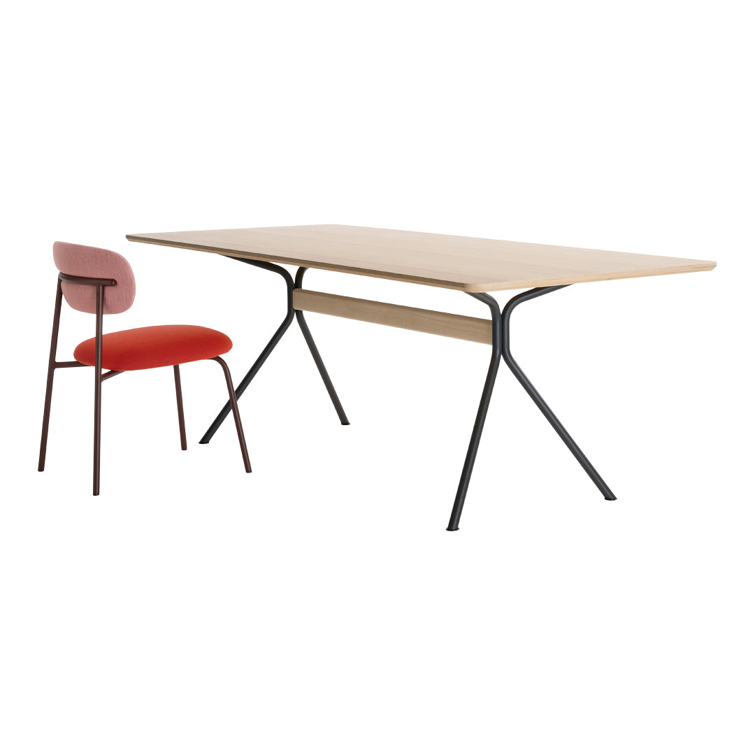 Modern Rectangular Dining Table - Solid Wood Kitchen Table for 6 - Perfect for Small Spaces, Dining Rooms & Open Floor Plans