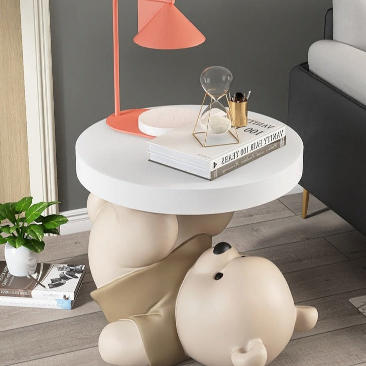 Vigorous Bear Statue - Handcrafted Side Table Decor & Unique Home Ornament | Perfect for Living Room, Cabin, or Office Decoration