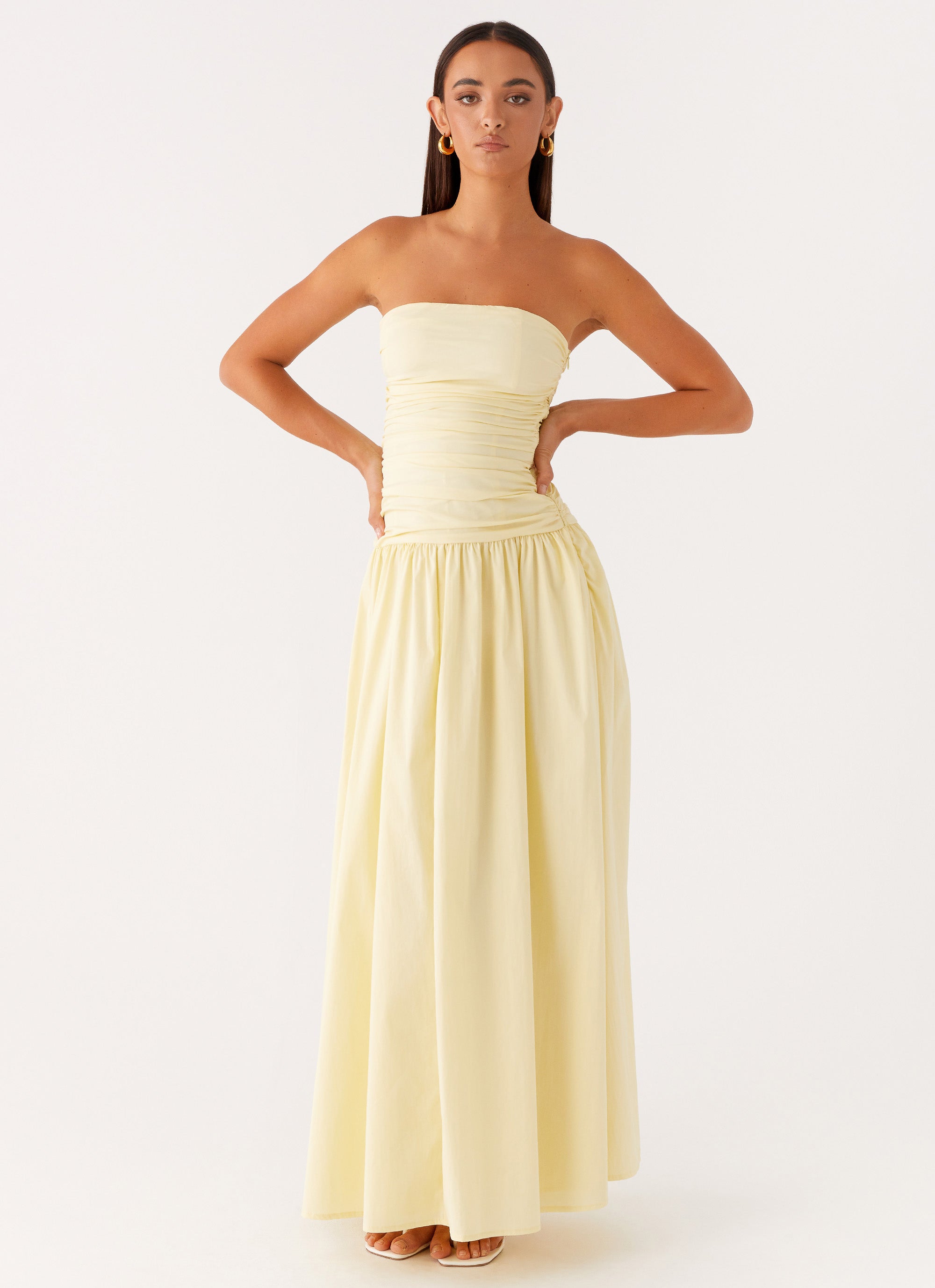 Carmel Maxi Dress for Women - Flowy Long Summer Dress in Yellow | Perfect for Beach Vacations, Weddings & Casual Outings