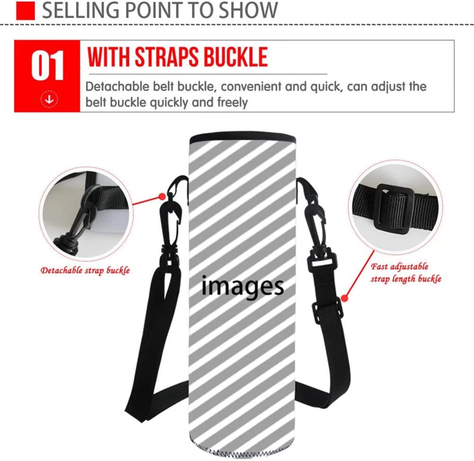 Forchrinse Penguin Insulated Water Bottle Case Bag - Durable Sling Sleeve for Walking, Hiking, Running - Perfect for Outdoor Adventures and Daily Commutes