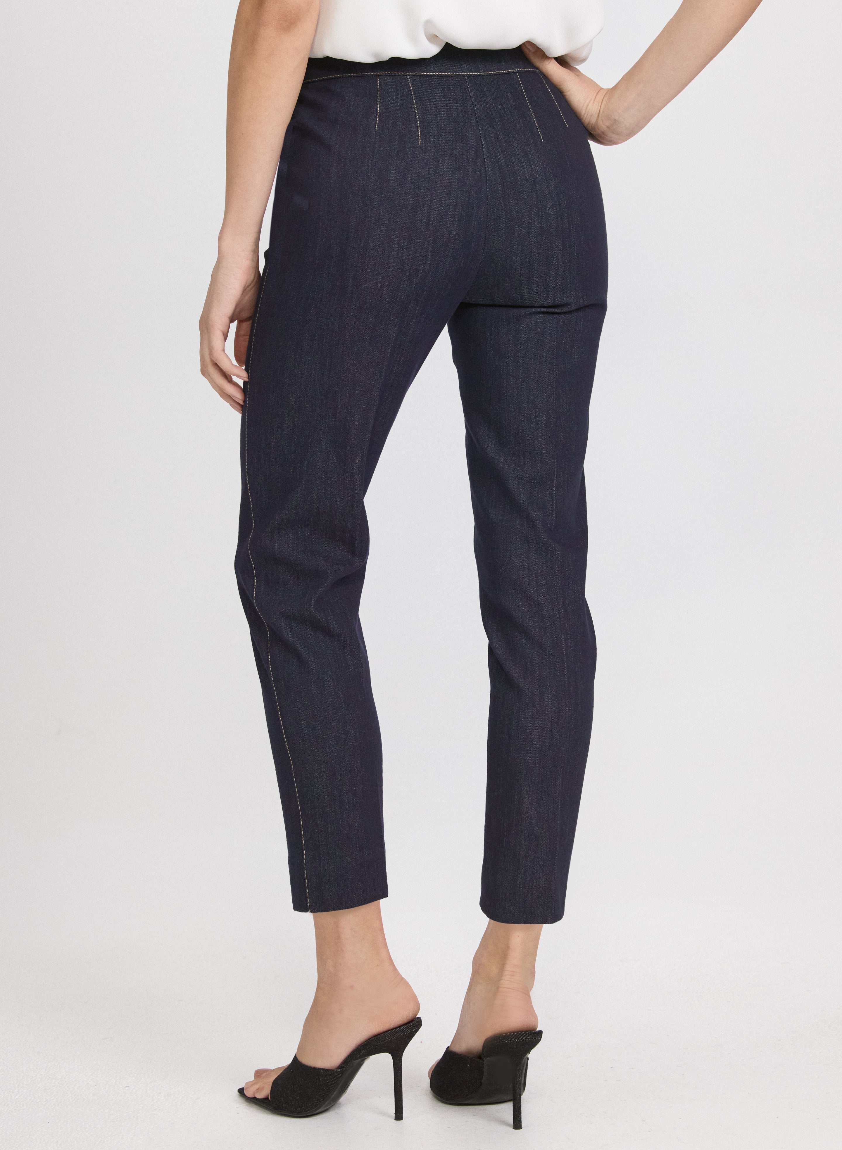 Emma Slim Leg Denim Pants for Women - Stretchy Comfortable Skinny Jeans with High Waist - Perfect for Work, Casual Outfits & Date Night