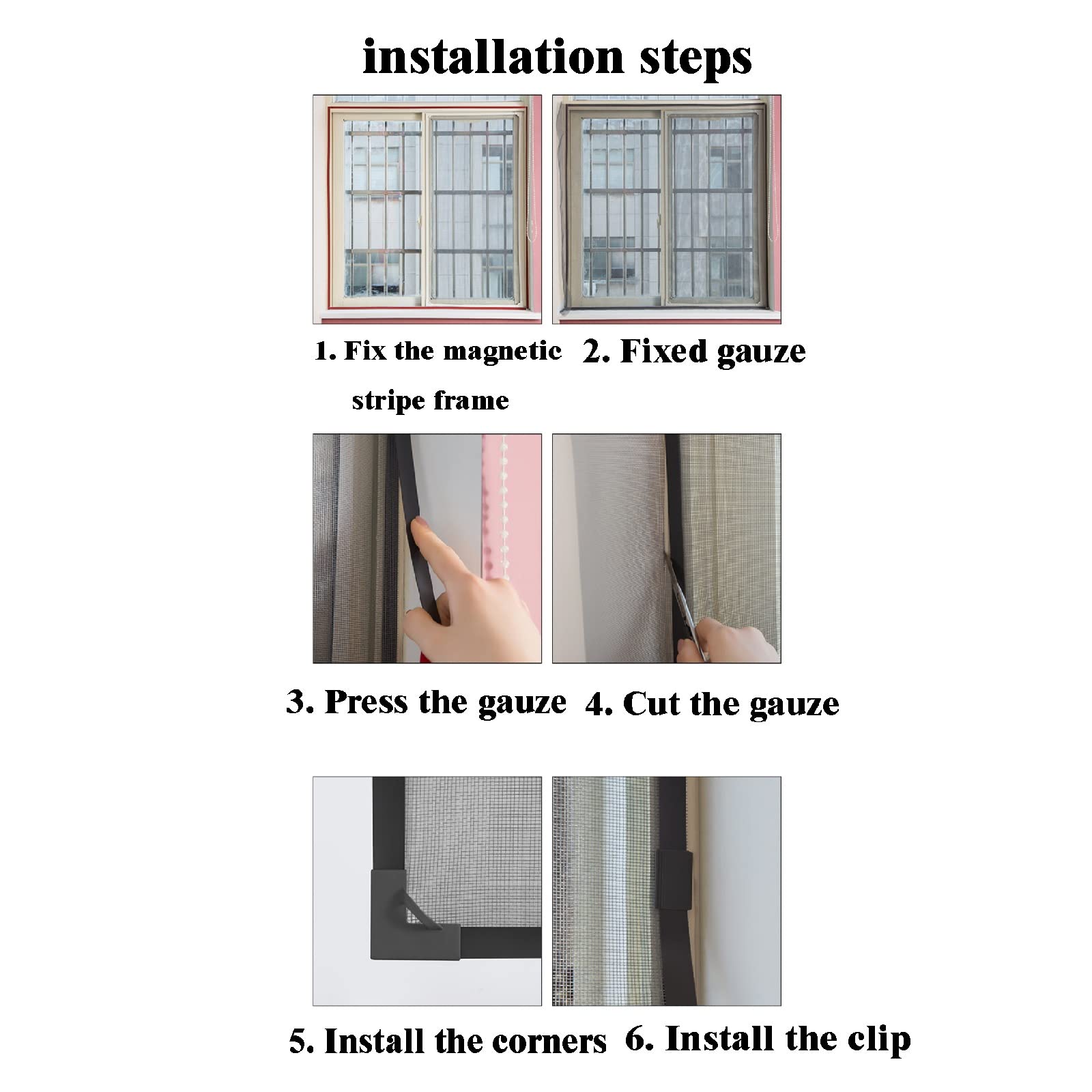 Adjustable Magnetic Window Screen - DIY Invisible Fiberglass Mesh Curtain for Windows, 43 Sizes | Perfect for Home, Bedroom, Patio & RV | Keep Bugs Out While Enjoying Fresh Air