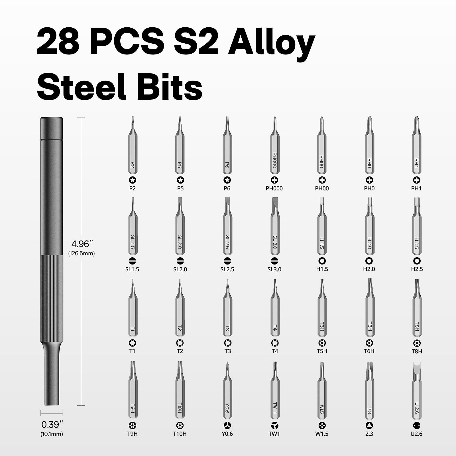 HOTO 28-in-1 Precision Screwdriver Set with Magnetic Bits - Professional Mini Repair Tool Kit for Eyeglasses, Electronics, Watches, Phones, Laptops & Cameras - Perfect for DIY Home Repairs and Tech Maintenance