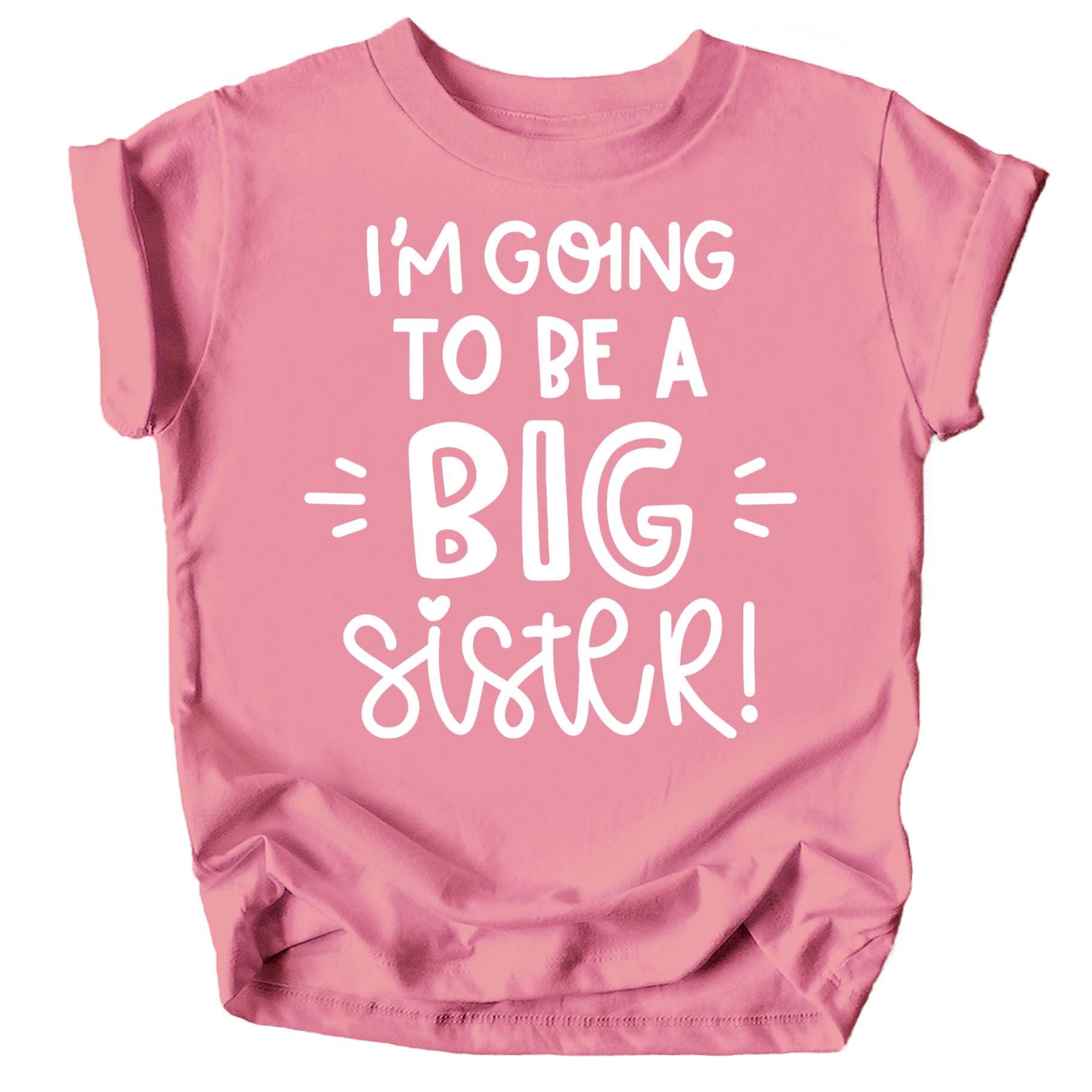 Olive Loves Apple 'I'm Going to Be a Big Sister' Announcement T-Shirts & Raglans - Cute Sibling Reveal Outfits for New Baby Announcements, Gender Reveal Parties & Family Photos