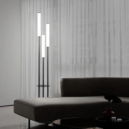 Slim Pole Floor Lamp - Modern 3-Light Adjustable Standing Lamp for Living Room, Bedroom & Office - Perfect for Reading, Relaxing & Ambient Lighting