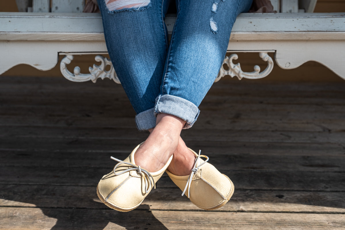 Women's Comfortable Crepe Sole Ballet Moccasin Shoes - Soft Slip-On Flats for Casual Wear, Work & Travel