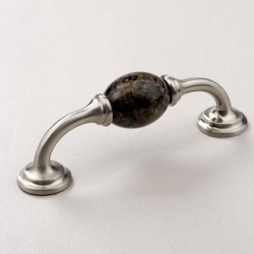 10 Pcs OP124 Granite Oval Cabinet Pulls - Tropical Brown Handle for Kitchen Cupboard, Doors & Drawers | Durable & Stylish Hardware for Home Renovation & DIY Projects