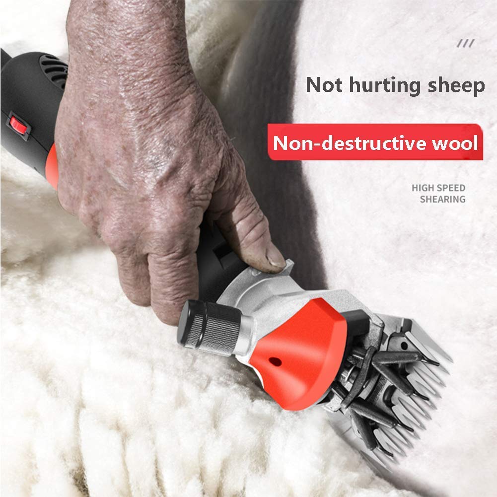 750W Professional Electric Sheep Shears - Heavy Duty Animal Grooming Clippers with 6 Speed Settings for Sheep, Goats, Alpacas - Perfect for Farm Shearing, Wool Harvesting & Pet Grooming