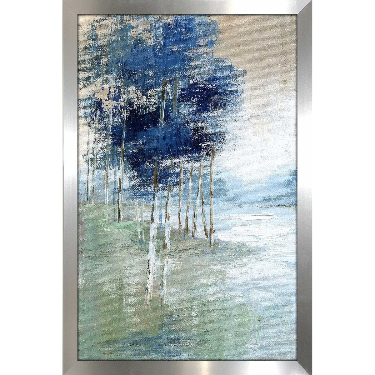 Birch River II Vertical Acrylic Wall Art Print by Nan - Modern Nature Decor for Living Room, Bedroom & Office
