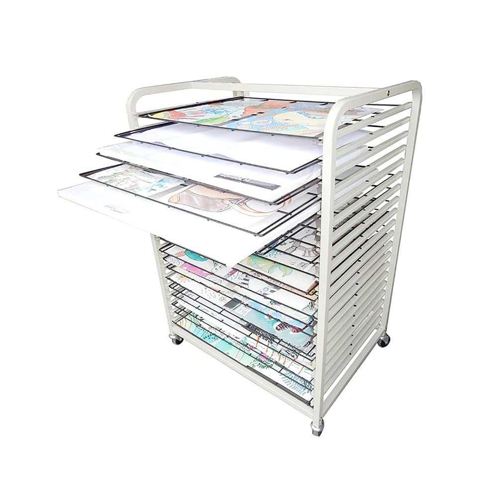 QSJY A2 Flip File Holder - White 20-Pack for 24.8x17.71x1inch Documents | Perfect for Poster Storage, Printer Paper Organizer & Oil Painting Frame Protection | Office, School & Art Studio Use