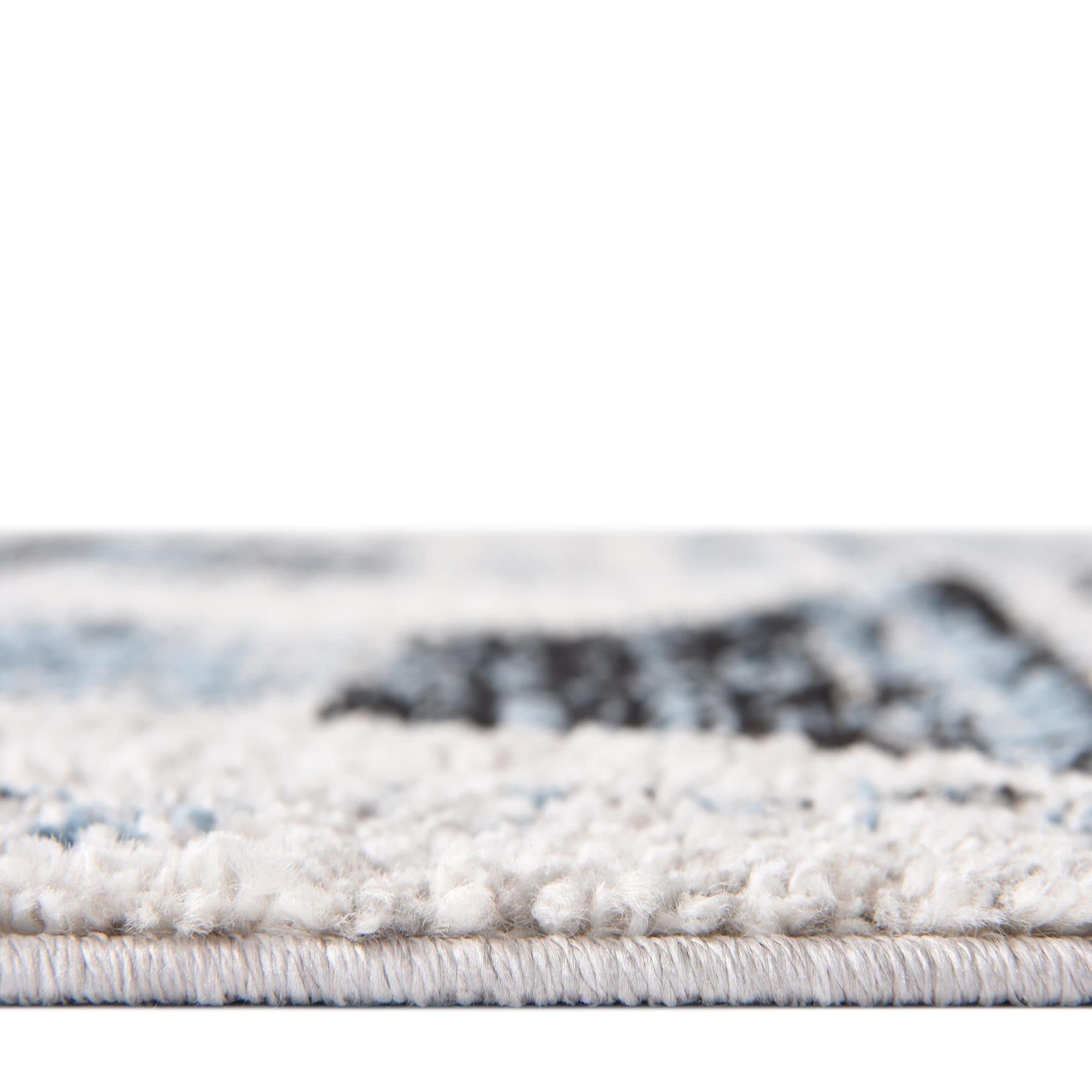 Unique Loom Aramis Collection Blue & Black Area Rug - 2'7