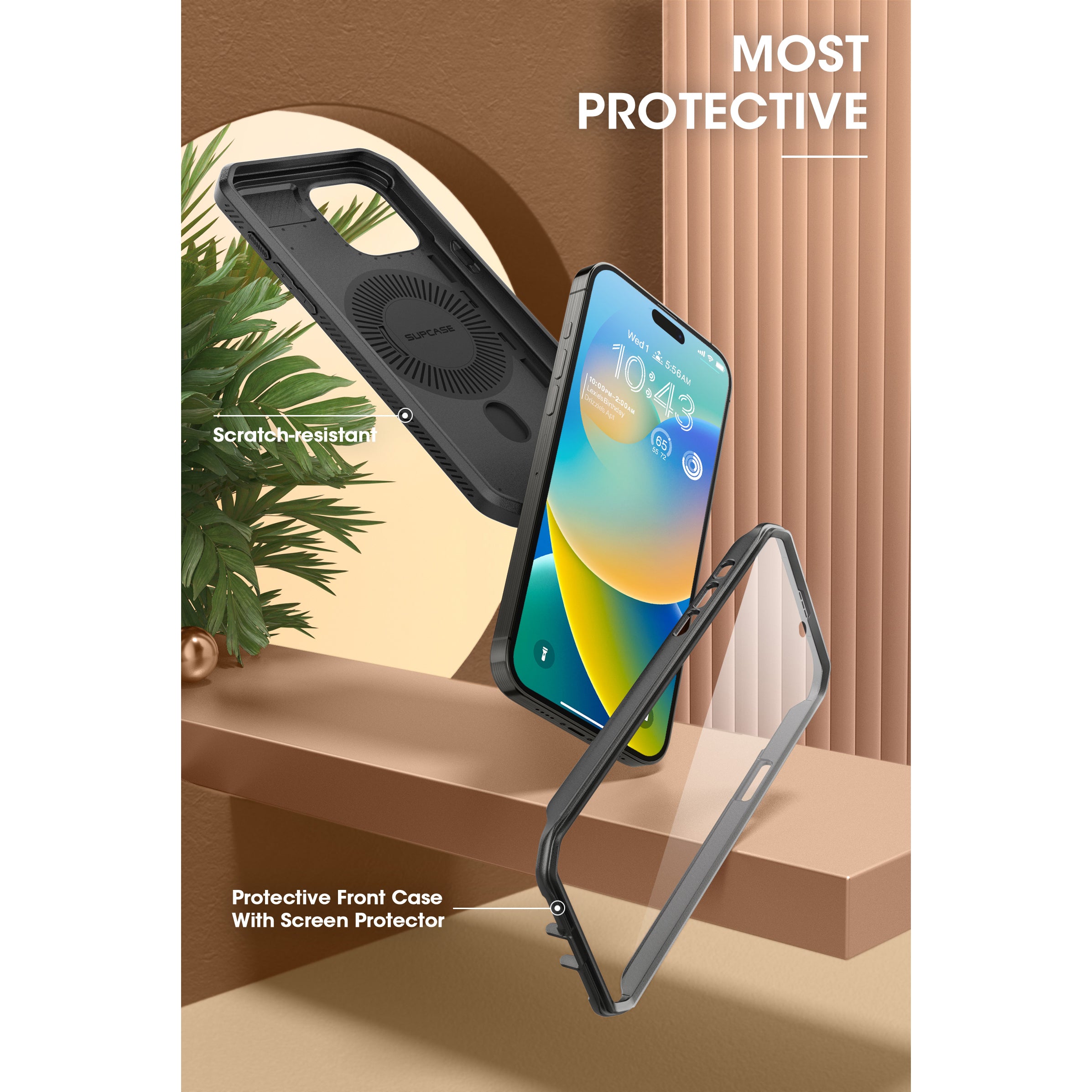 iPhone 15 Pro Max 6.7 Inch Unicorn Beetle Pro Mag Rugged MagSafe Case - Gun Metal | Shockproof Protective Cover with Built-in Screen Protector | Perfect for Outdoor Adventures, Construction Work & Extreme Sports