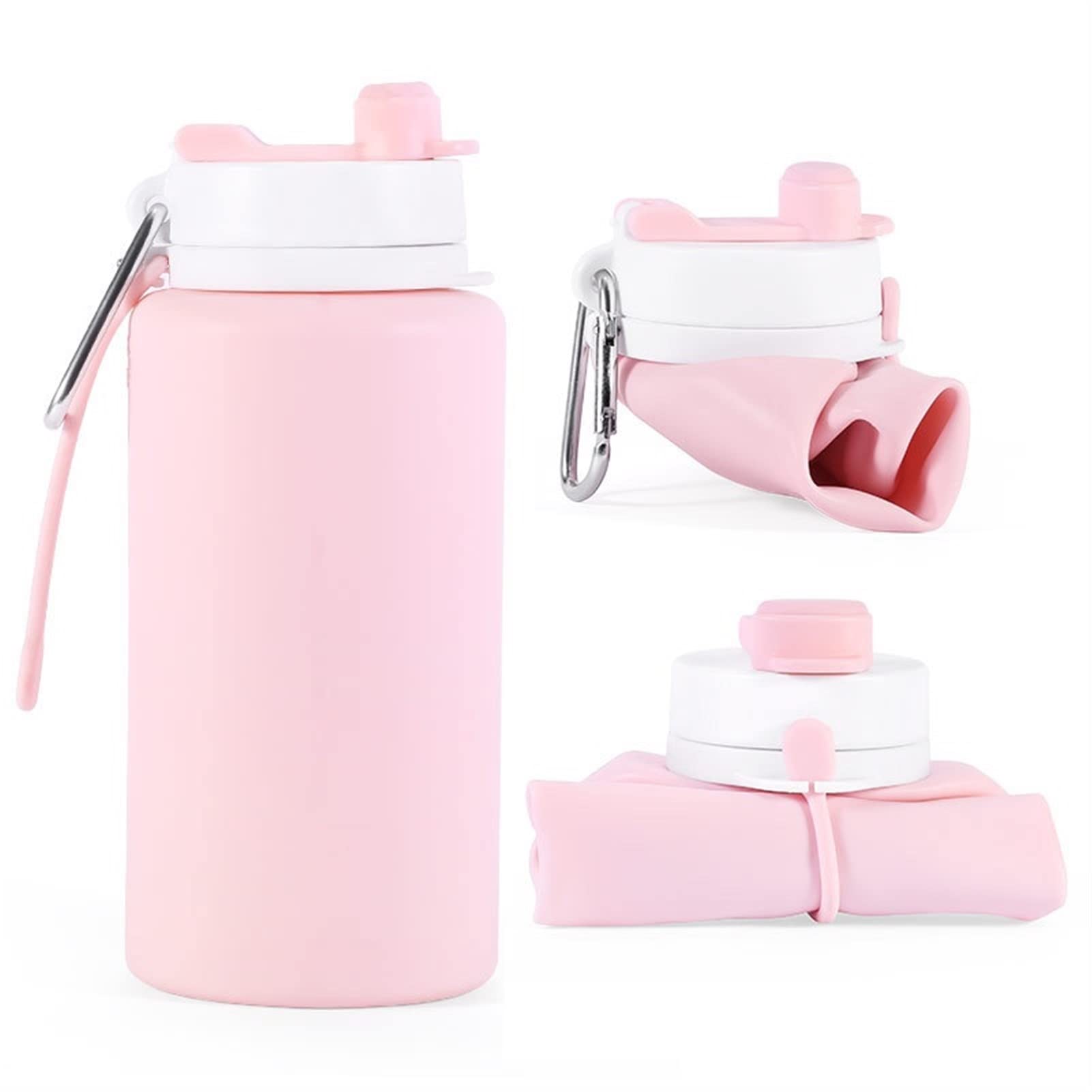 Collapsible Water Bottle for School & Travel - BPA Free, 3 Sizes, Lightweight & Portable - Perfect for Sports, Hiking, and Outdoor Activities