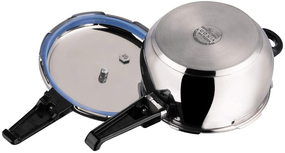Vinod 3.5L Splendid Plus Stainless Steel Pressure Cooker - Fast Cooking for Rice, Beans & Indian Meals | Perfect for Home Kitchens & Camping
