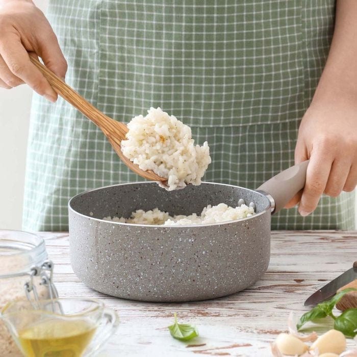Fantes Cousin Gia's Italian Olivewood Risotto Spoon - 12 Inch Handcrafted Wooden Spoon for Cooking, Serving & Stirring - Perfect for Risotto, Pasta, Soups & Sauces