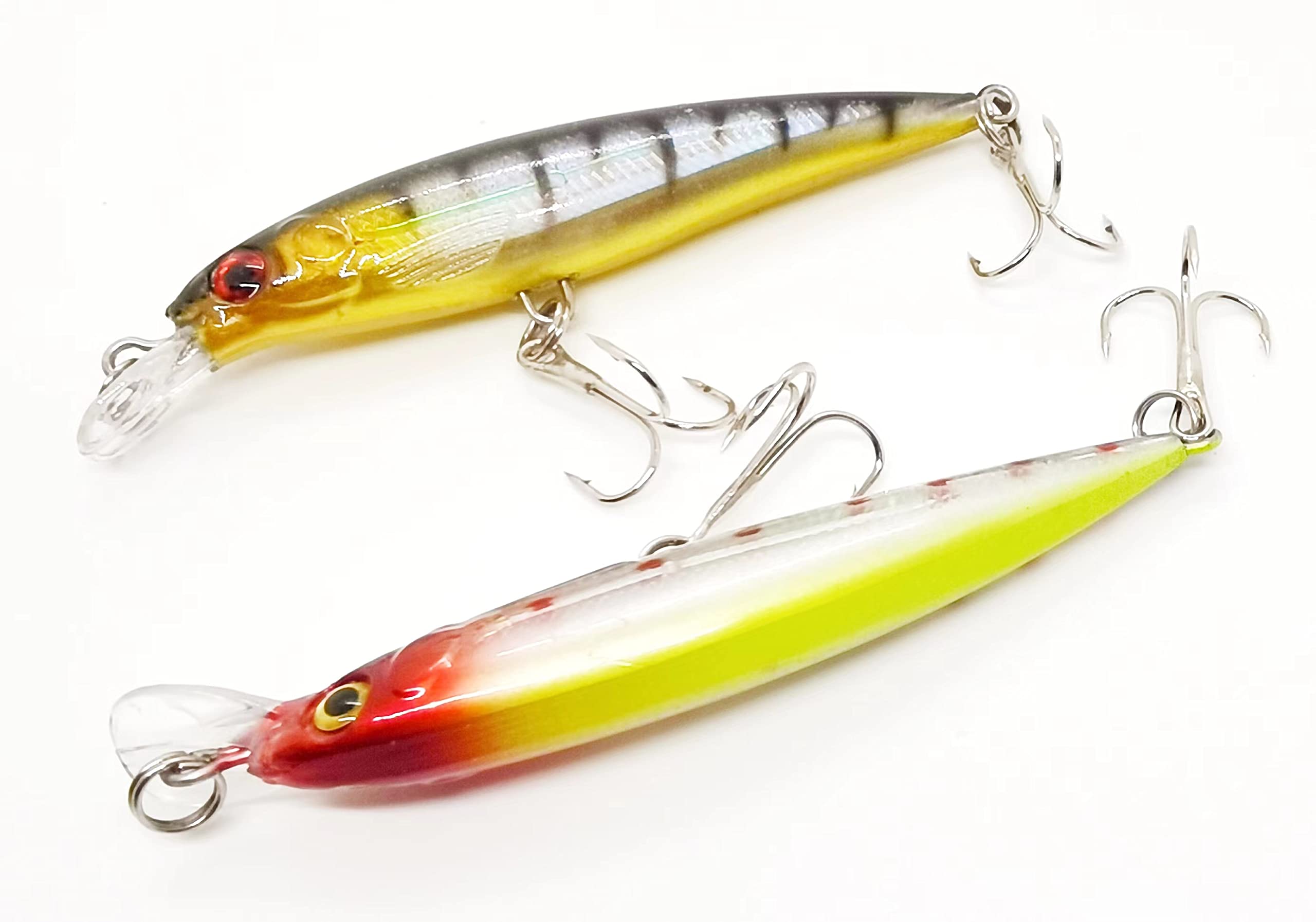 3.54 Inch Slow Sinking Minnow Hard Bait Swimbait - Realistic Fishing Lures for Bass, Trout, and Walleye - Perfect for Freshwater and Saltwater Fishing