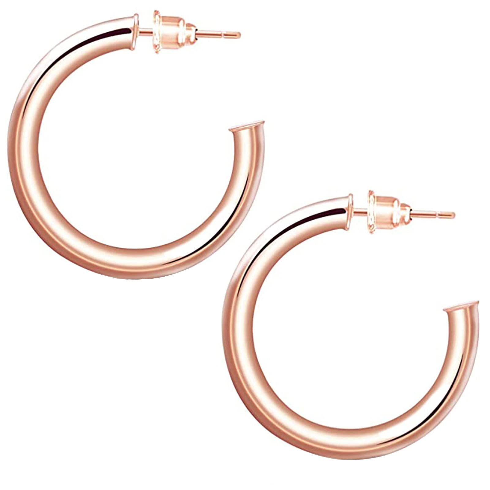 14K Gold Plated Huggie Hoop Earrings for Women - Stainless Steel Small Hoop Earrings - Perfect for Everyday Wear, Date Night & Gift Giving