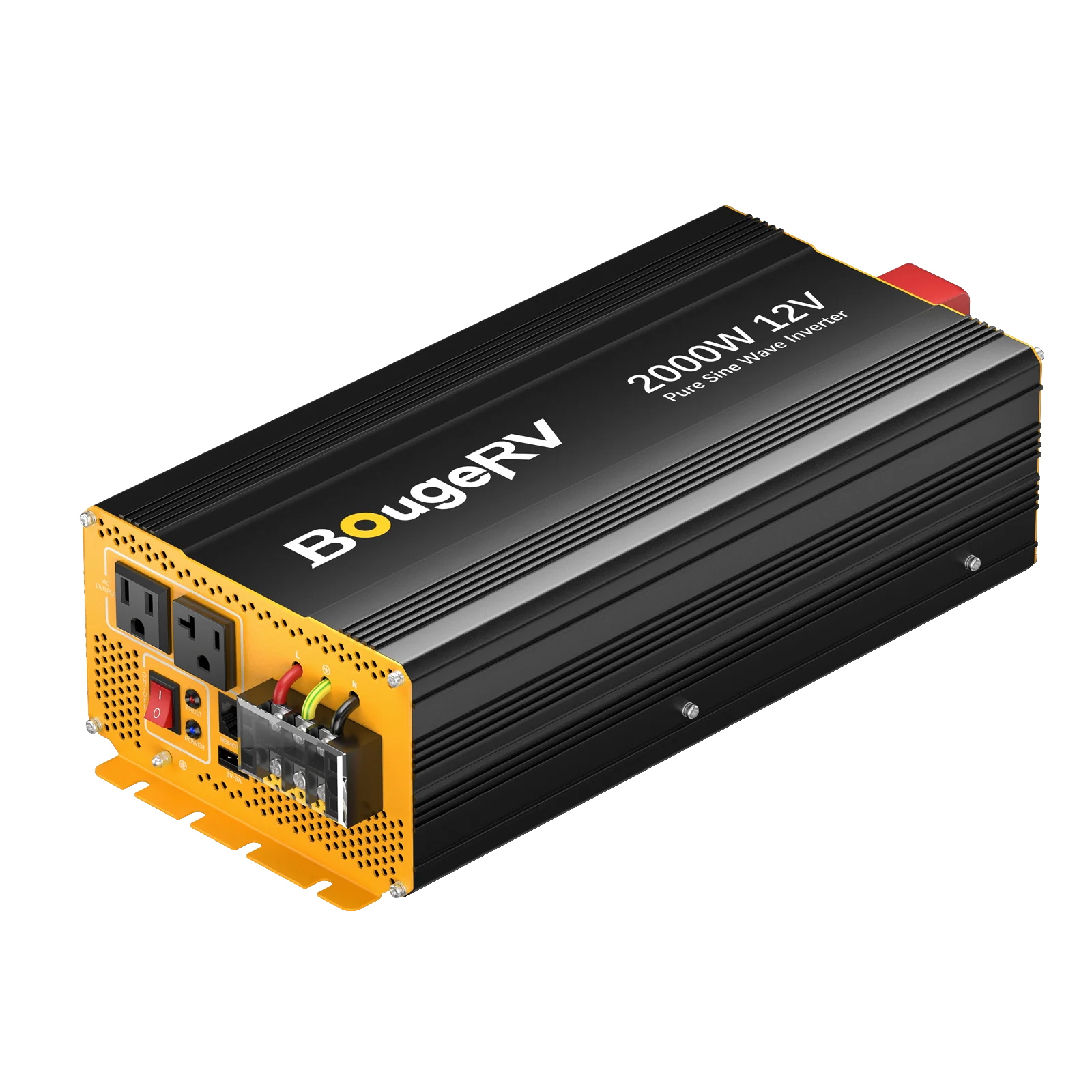 BougeRV 2000W 12V Pure Sine Wave Power Inverter with Bluetooth - Perfect for RVs, Camping, and Off-Grid Power Solutions