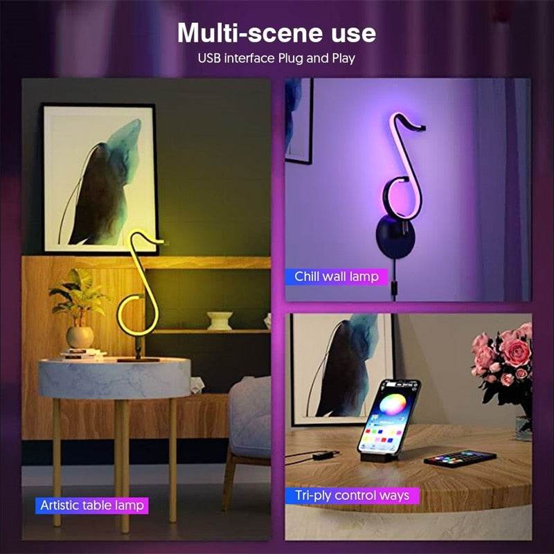 Music Note LED Night Light - Decorative Plug-in Lamp for Bedroom, Nursery, Kids Room - Perfect for Nighttime Ambiance & Relaxation