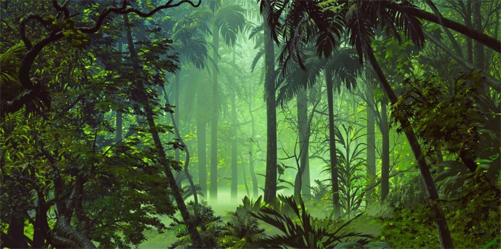 20x10ft Tropical Rainforest Backdrop - Durable Vinyl Jungle Photo Background for Kids Birthday Party, Adult Events & Studio Photography | Perfect for Themed Decorations, Baby Showers & Social Media Content
