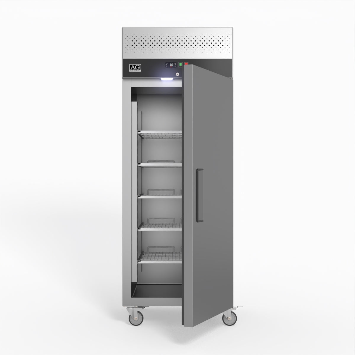 650L Stainless Steel Upright Freezer with Glass Door - Commercial & Home Use for Restaurants, Grocery Stores, Catering & Bulk Food Storage