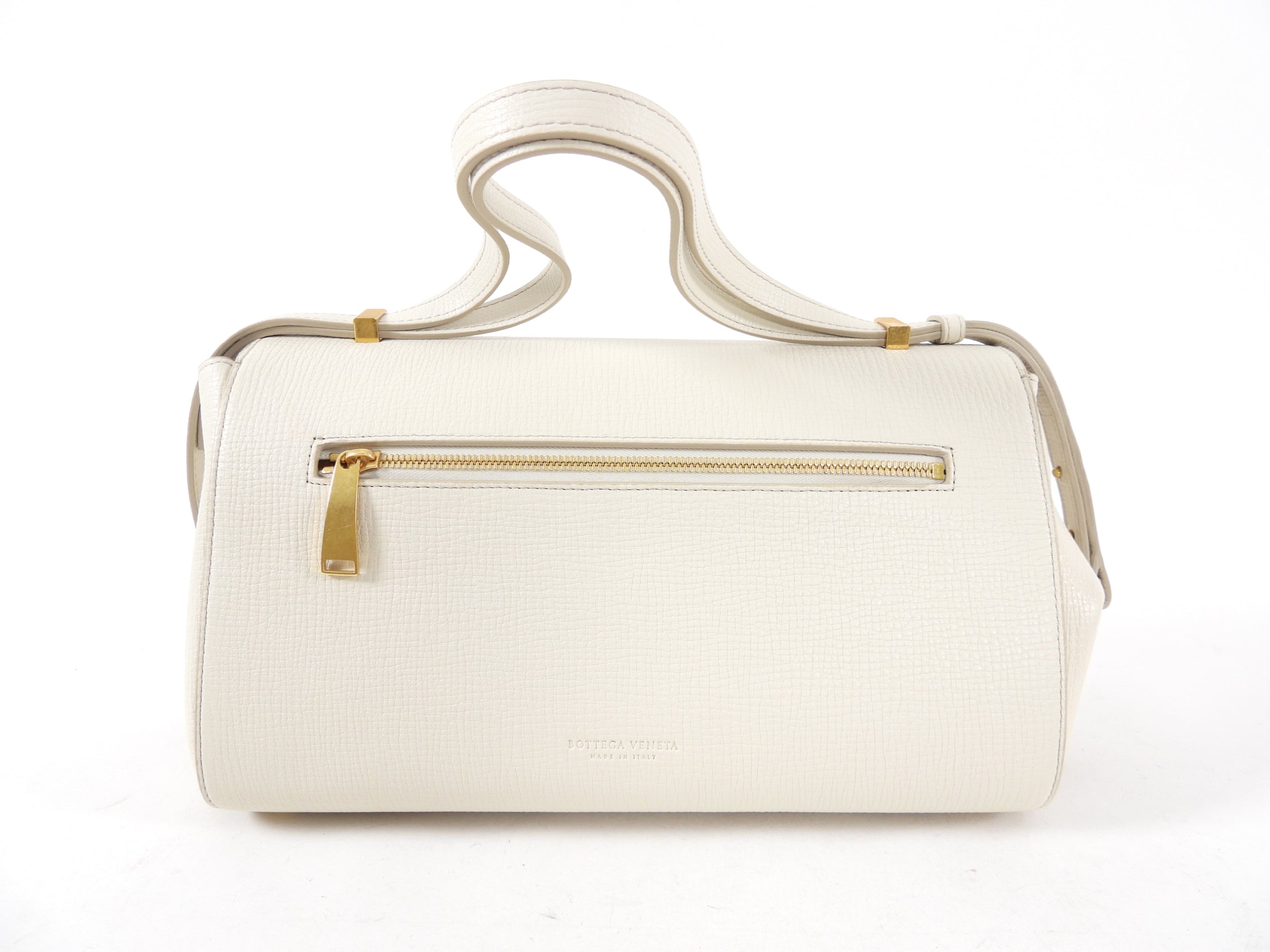 Bottega Veneta Ivory Grained Leather The Angle Bag - Luxury Designer Crossbody Purse for Women, Elegant Everyday Handbag for Work, Date Night & Special Occasions