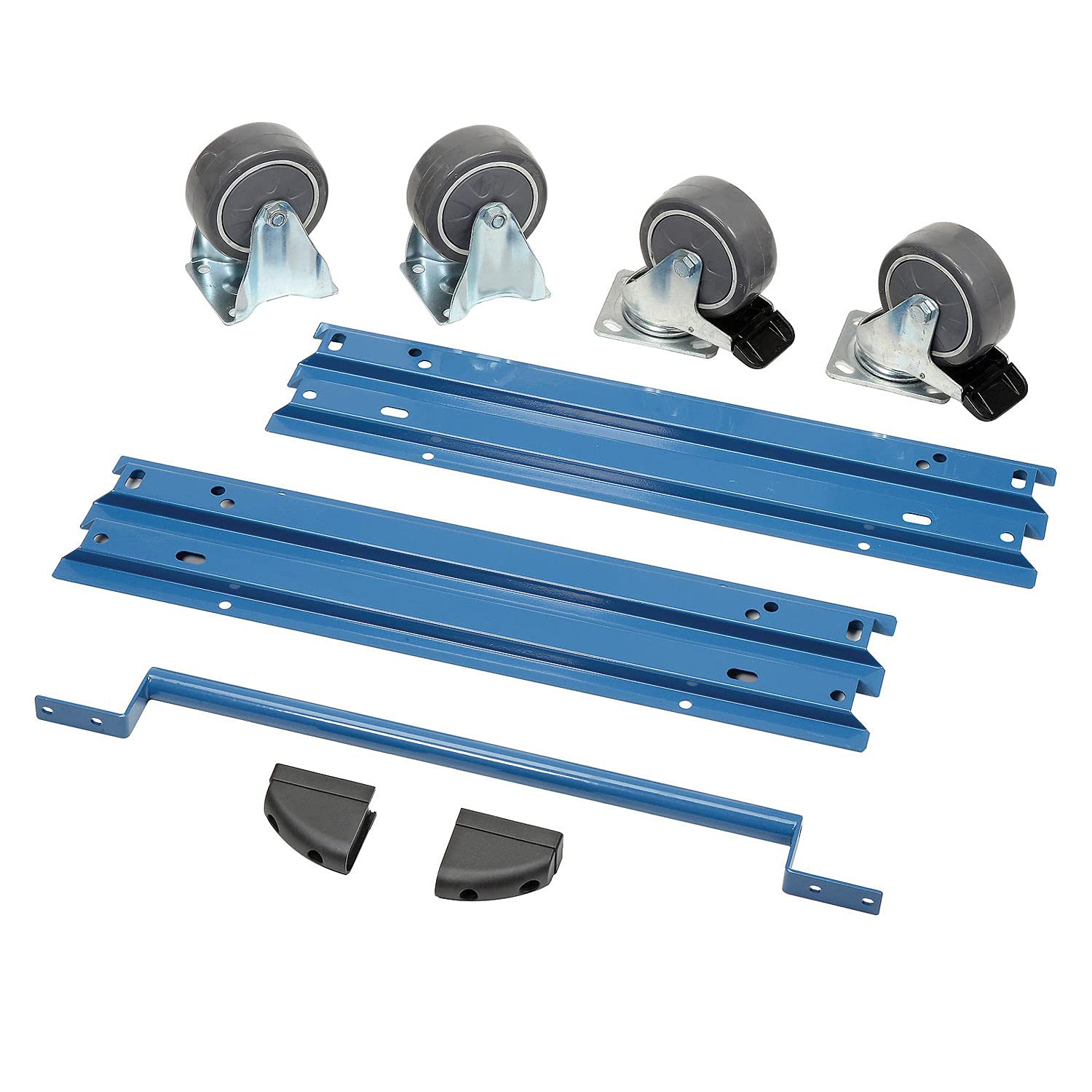 Modular Drawer Cabinet Handle and Wheel Kit - Heavy Duty Replacement Pulls & Casters for Easy Mobility - Blue - Perfect for Kitchen, Office, and Storage Organization