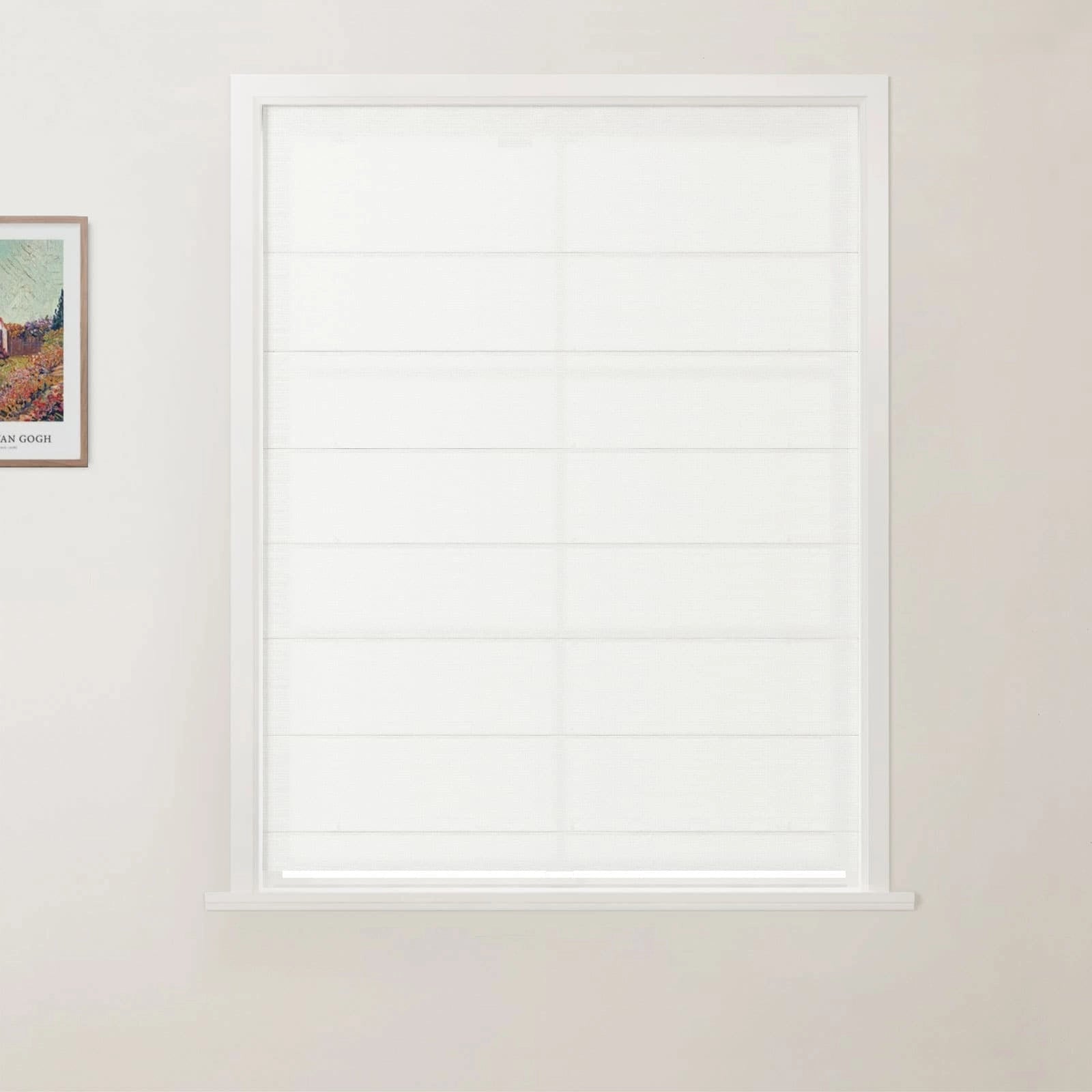 Custom Cordless Roman Shades for Windows - Blackout Back Slat Design for Privacy & Light Control - Perfect for Living Room, Bedroom, and Home Office