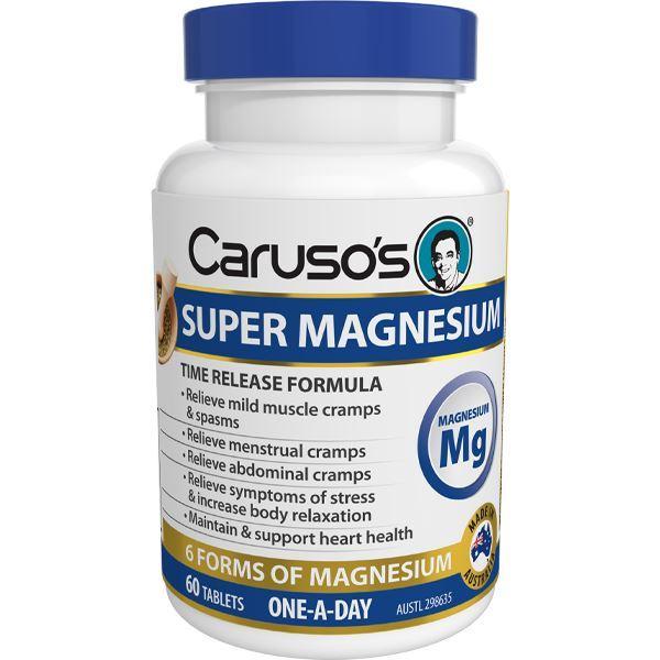 Caruso's Super Magnesium One A Day Supplement - 500mg High Absorption Magnesium Capsules for Muscle Recovery, Stress Relief & Better Sleep | Daily Essential for Athletes & Active Lifestyles