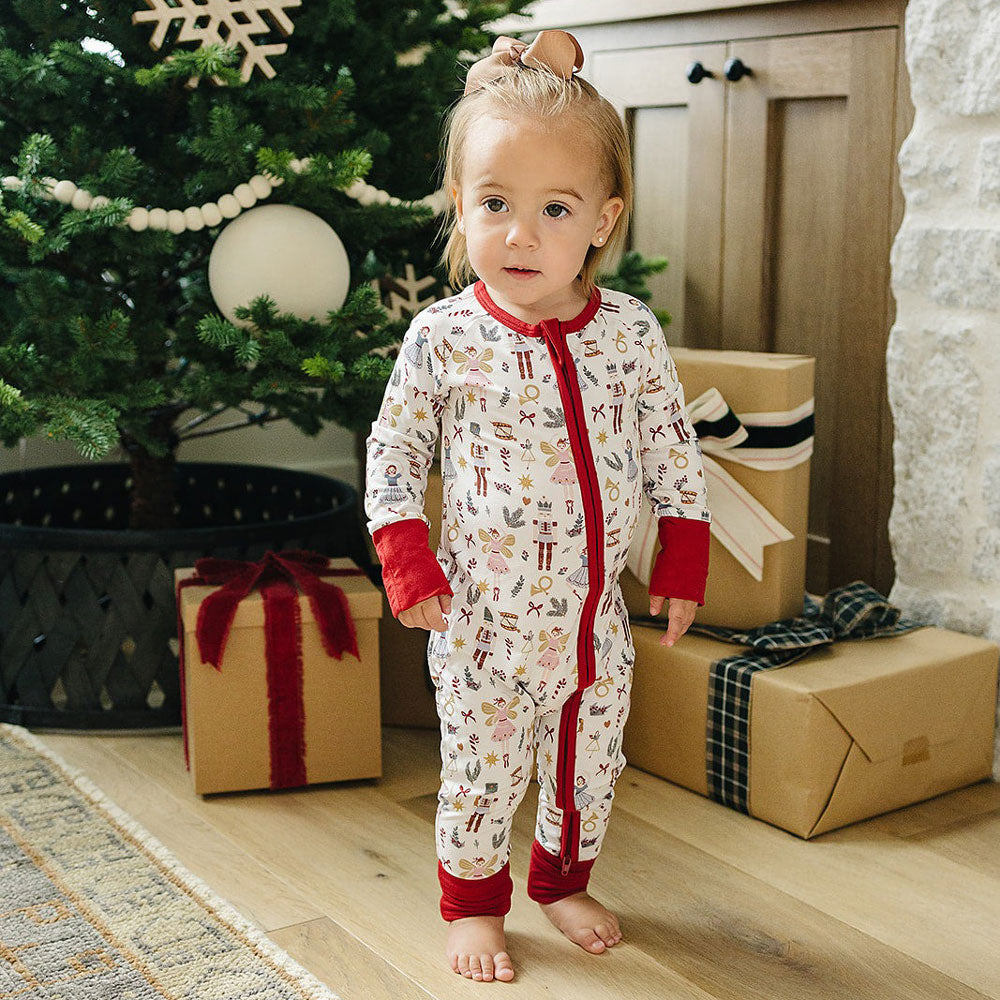 Red Nutcracker Bamboo Zipper Pajamas - Soft & Comfortable Christmas Sleepwear for Women & Men - Perfect for Holiday Parties, Family Gatherings & Cozy Winter Nights