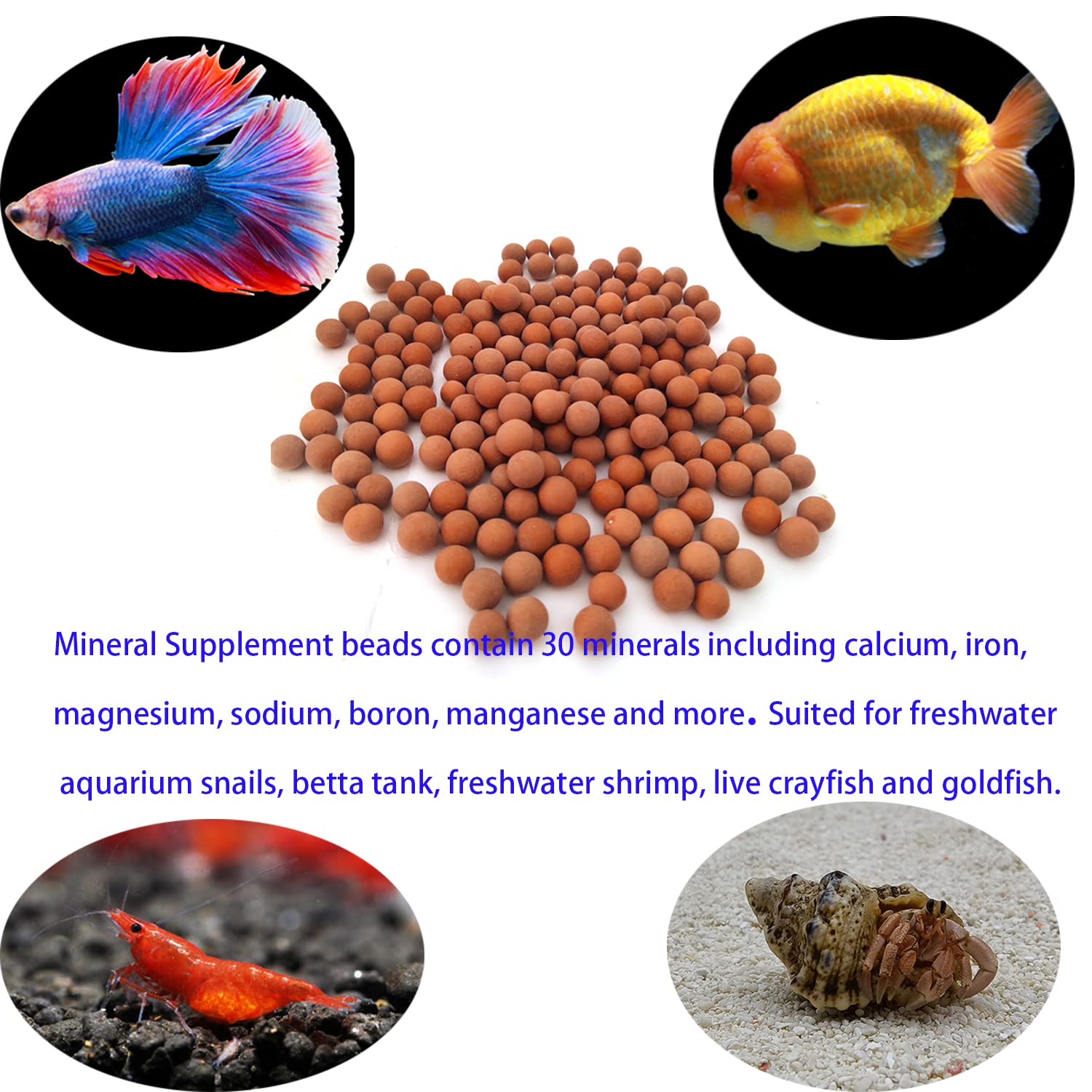 400PCS Tourmaline Balls for Aquarium - Natural Mineral Supplement Substrate for Betta Fish, Shrimp & Crayfish Tanks | Water Conditioner for Freshwater Aquariums | Improves Water Quality & Fish Health (Ideal for Planted Tanks & Breeding Setup)