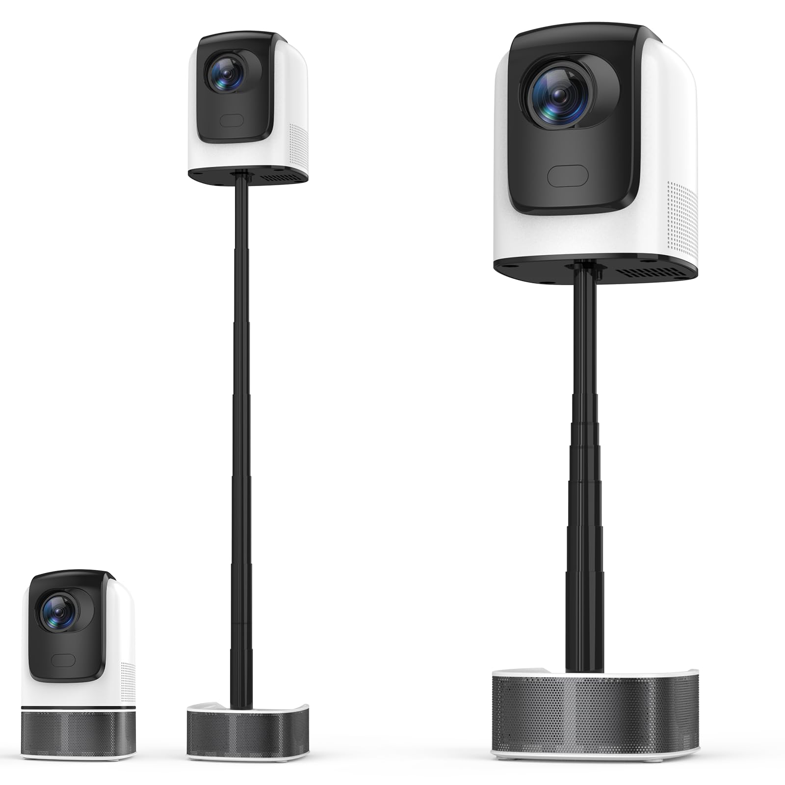 Unitedtime 1080P WiFi Bluetooth Projector with 4K Support, Built-in Stand - Home Theater Projector for Movies, Gaming, Streaming | Compatible with HDMI, USB, PC, TV Box, iOS & Android Devices (White_TS1) - Perfect for Home Entertainment, Outdoor Movie Nights, and Office Presentations