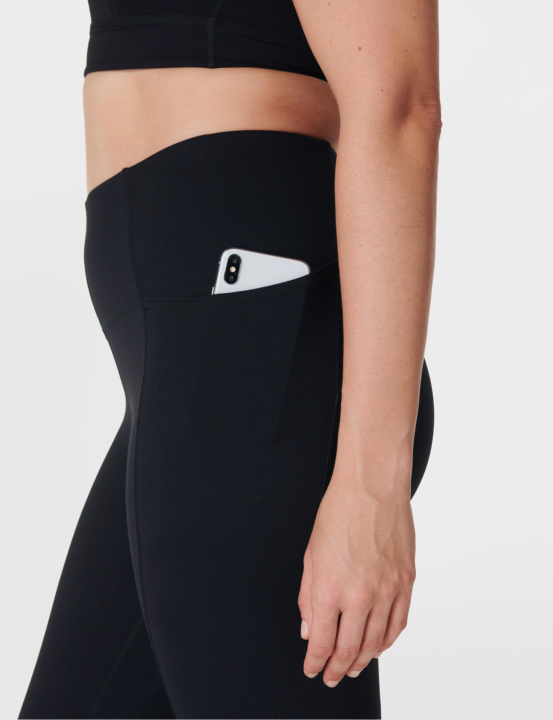 Super Soft High Waist 7/8 Yoga Leggings for Women - Breathable Workout Pants - Black - Perfect for Yoga, Pilates, Gym & Lounge Wear