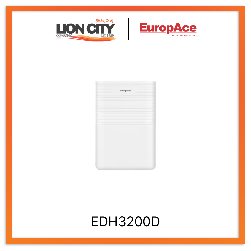 Europace EDH3200DWH 20L 3-in-1 Dehumidifier - Compact & Energy Efficient for Home, Basement & Laundry Room - Removes Moisture, Prevents Mold & Improves Air Quality
