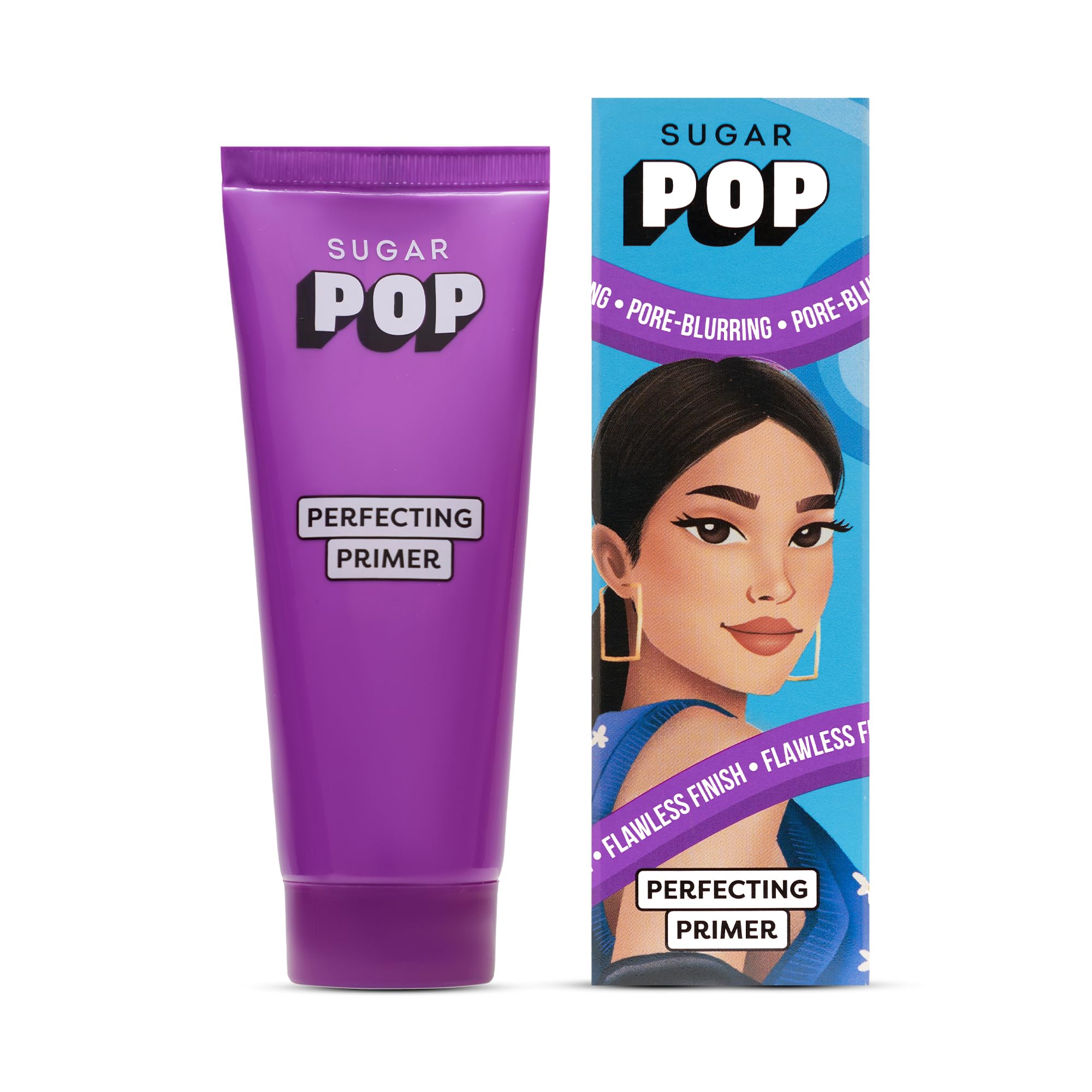 SUGAR POP Vitamin E Infused Perfecting Primer - Pore Minimizer, Wrinkle & Fine Line Blurring Face Primer | Hydrating Lightweight Gel Formula with Matte Finish | Makeup Base for Flawless Look | Ideal for Daily Wear & Special Occasions | 0.85oz (25ml)