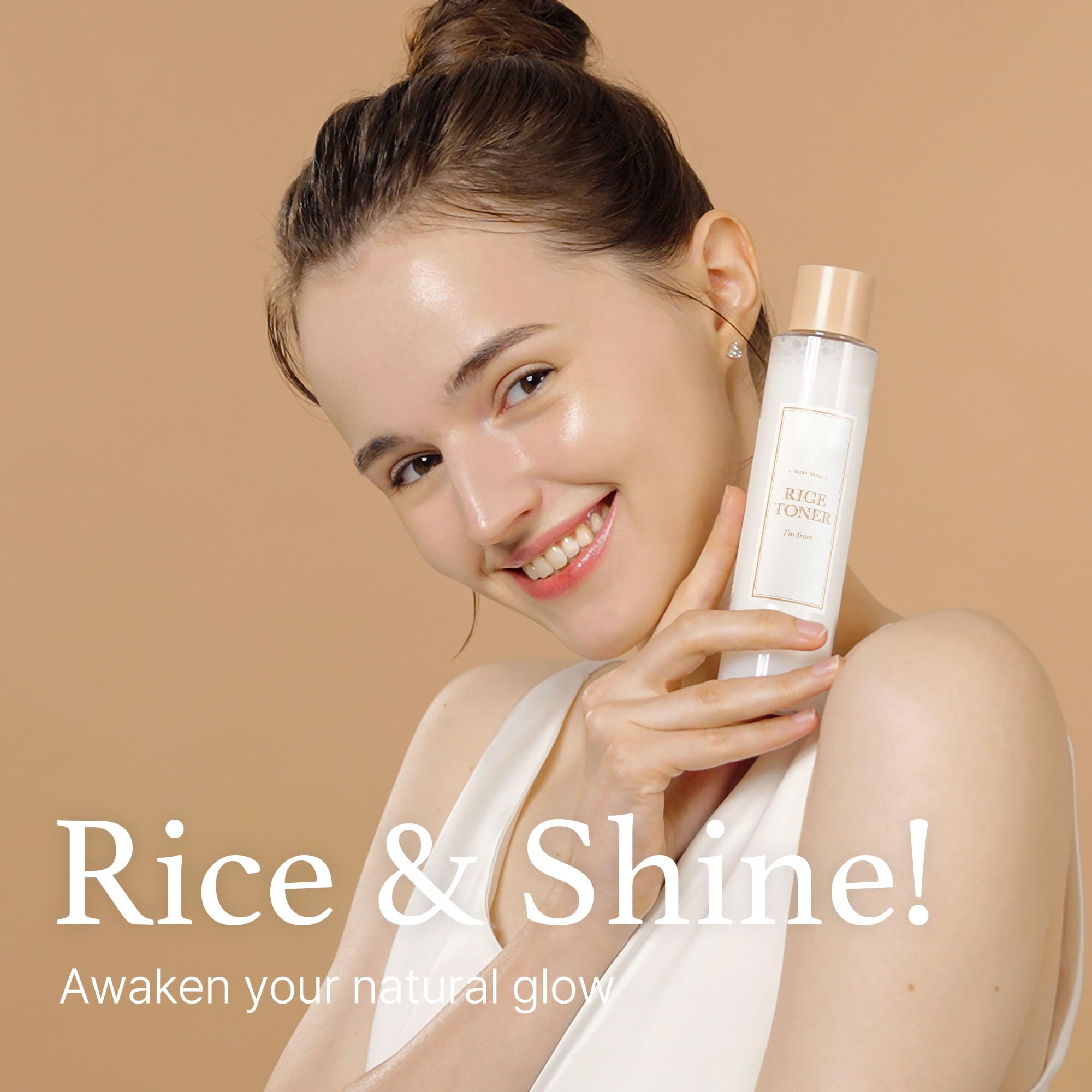 I'm From Rice Toner - Korean Milky Toner for Glowing Skin with Niacinamide | Hydrating Essence for Dry, Dull & Combination Skin | Vegan, Fragrance-Free Formula for Glass Skin Effect (5.07 Fl Oz) | Perfect for Daily Skincare Routine & Nighttime Hydration