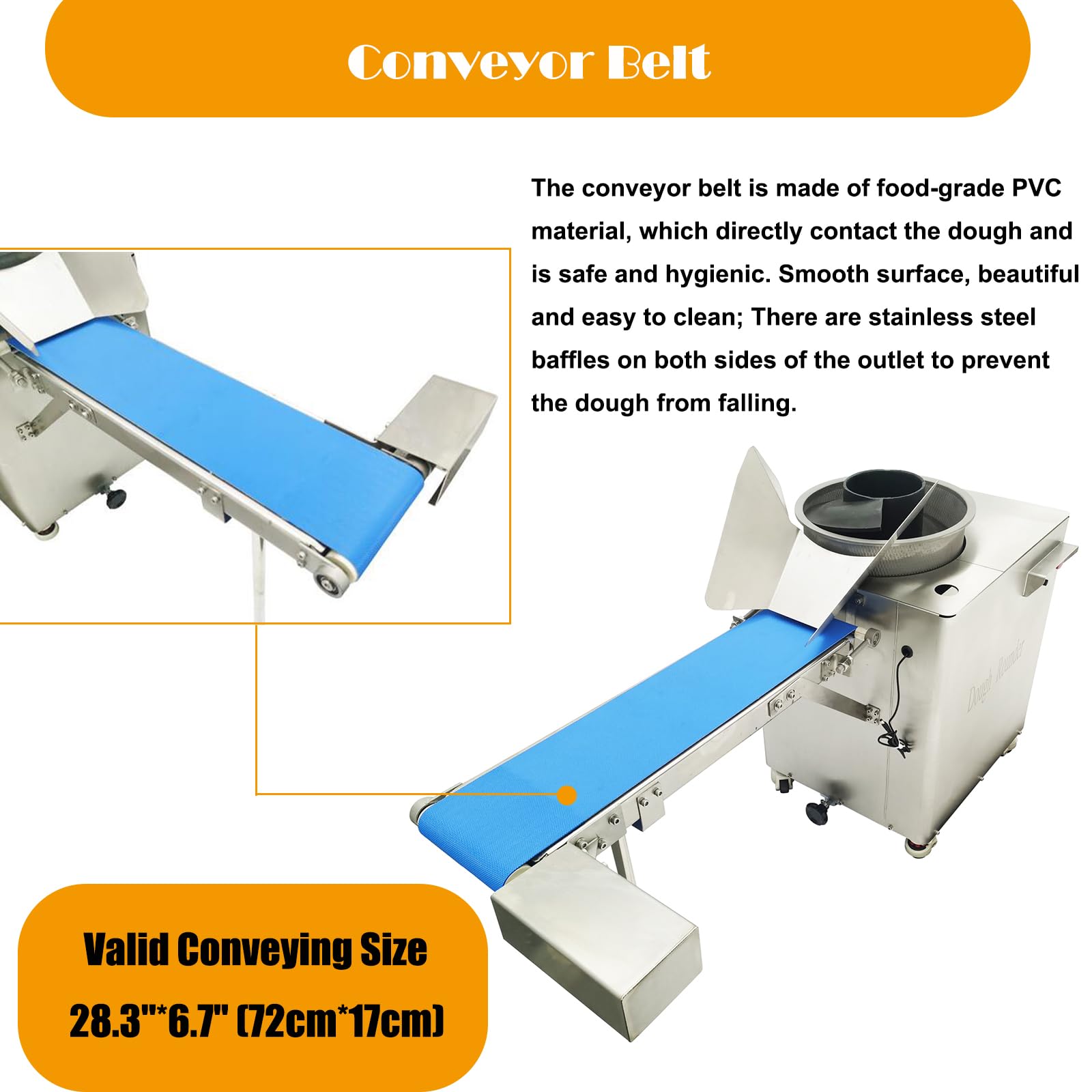 Electric Dough Rounder Machine - 0.7-10.5oz (20-300g) Pizza Dough Ball Maker | Commercial Dough Ball Forming Machine for Bread, Buns & Pastries | 1600-3600pcs/h, 110V | Perfect for Bakeries, Pizzerias & Food Production