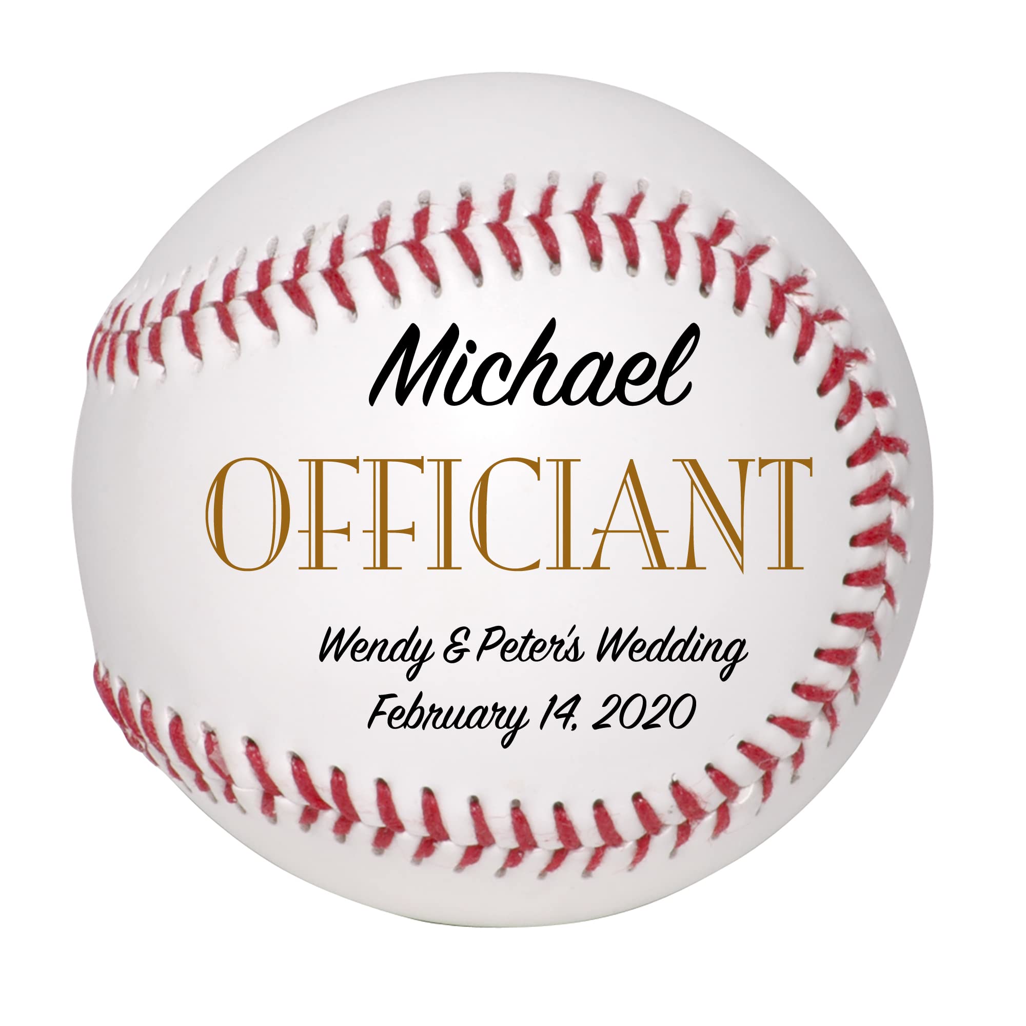 Personalized Baseball Wedding Gift for Officiant - Custom Keepsake from Bride & Groom - Perfect Officiant Proposal Gift & Baseball-Themed Wedding Souvenir - Great for Wedding Ceremonies, Vow Renewals & Baseball Lover Gifts