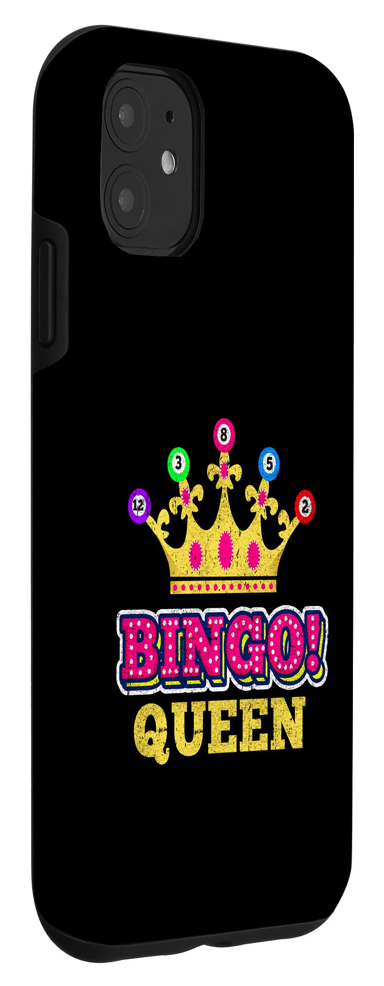 Vintage iPhone 11 Case for Bingo Lovers - Retro Bingo Queen Design Phone Cover - Perfect for Bingo Nights, Game Parties & Casual Use