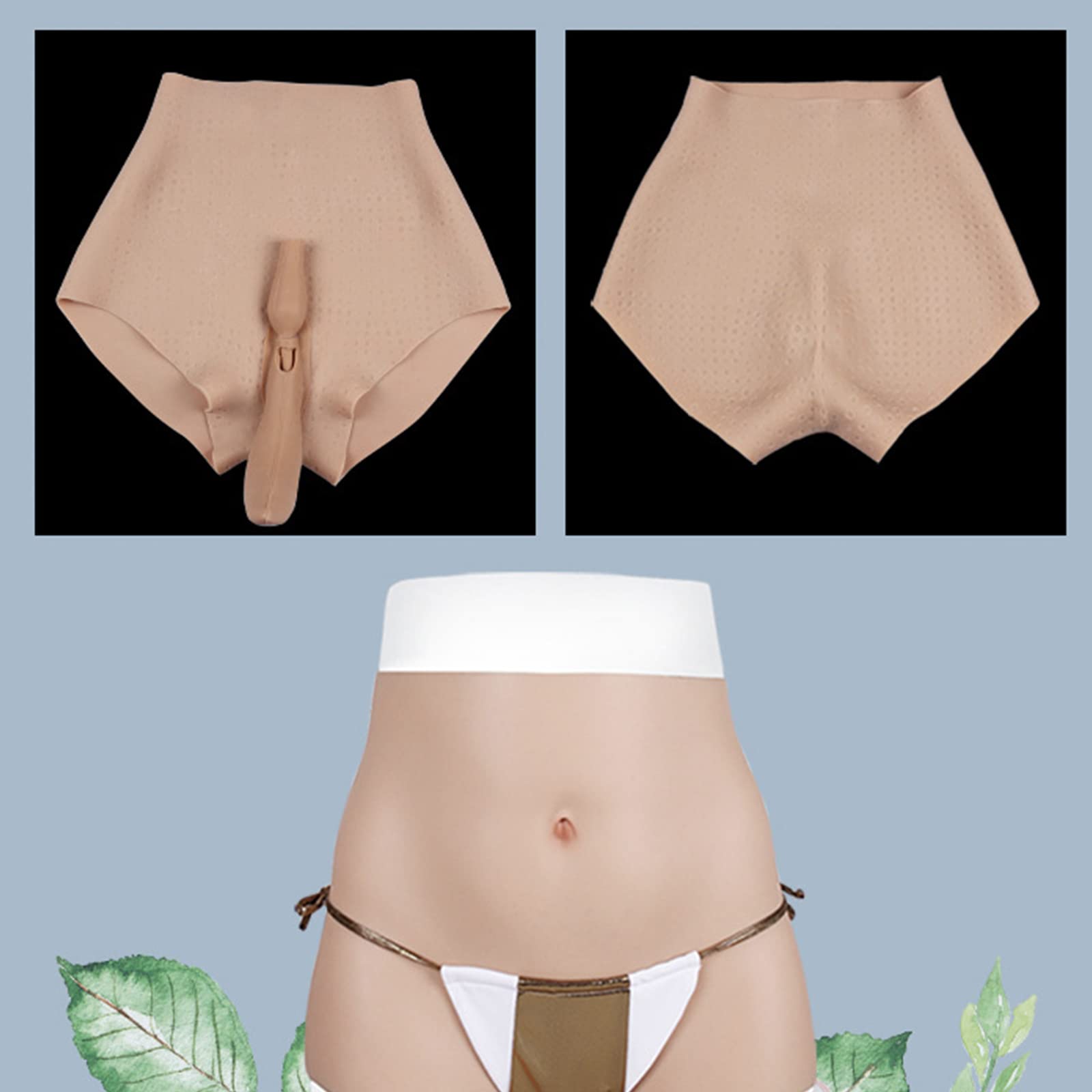 Realistic Silicone Vagina Panties for Crossdressers & Transgender - Hip & Buttock Enhancer Underwear | Comfortable & Discreet Wear for Cosplay, Roleplay & Everyday Confidence
