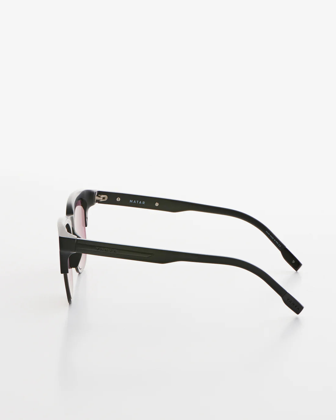 VANTA Matar Sunglasses - Matte Black & Black Metal Frame - UV Protection, Polarized, Lightweight - Perfect for Driving, Outdoor Sports & Fashion
